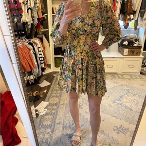 Cara Cara Multicolor Floral Long Sleeve Dress lightweight and in VGUC